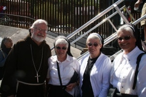 Franciscan Sisters with Cardinal Sean at the border